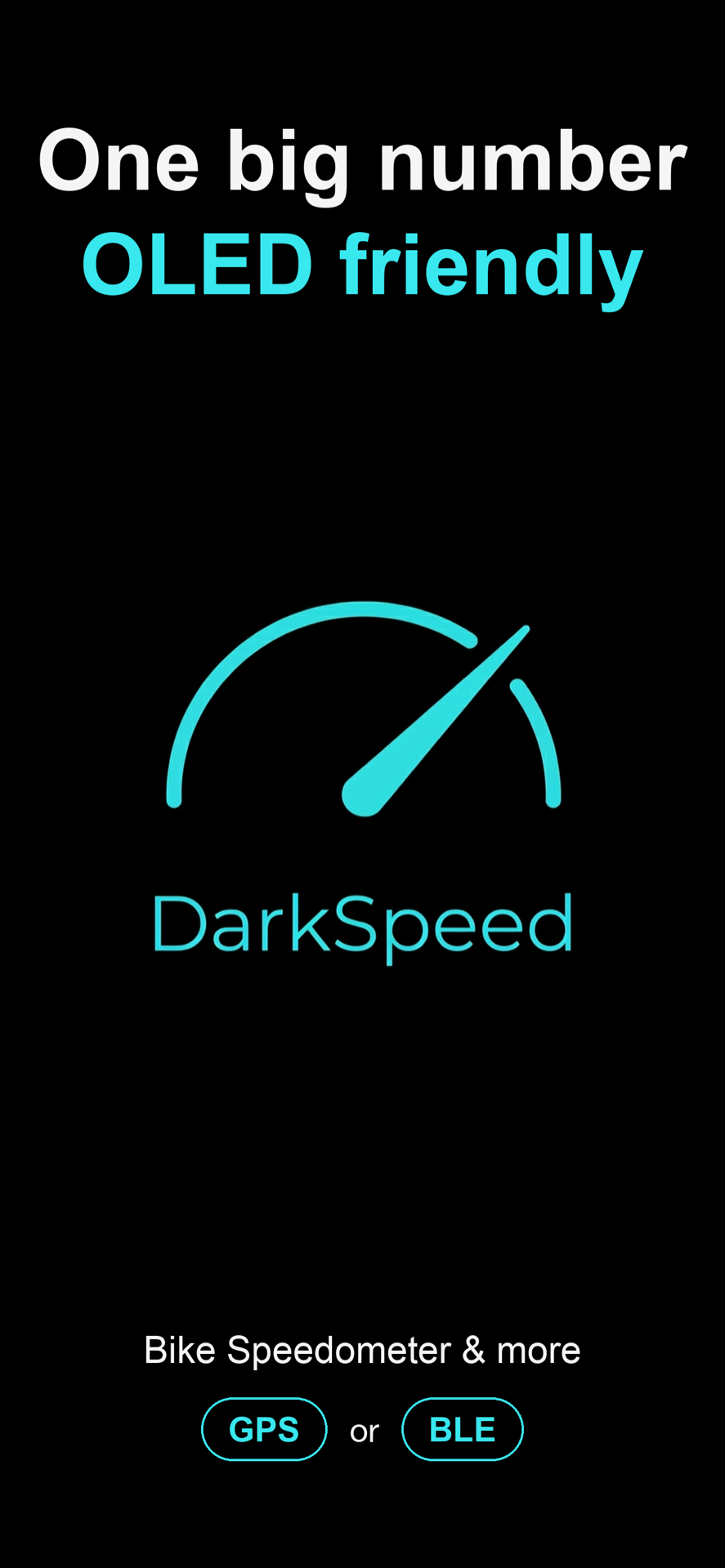 DarkSpeed app — OLED-friendly speedometer