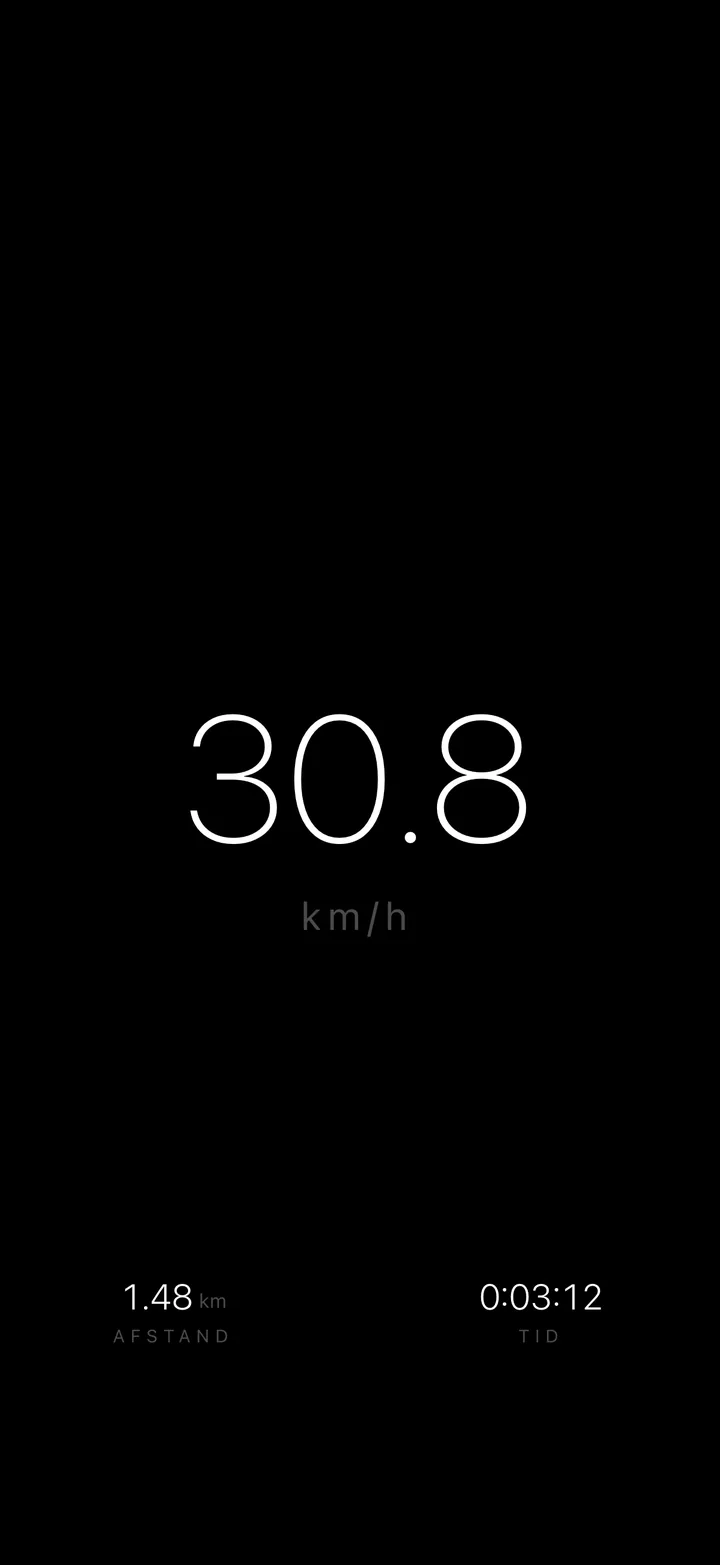 DarkSpeed-køreskærm, tema Minimalistic