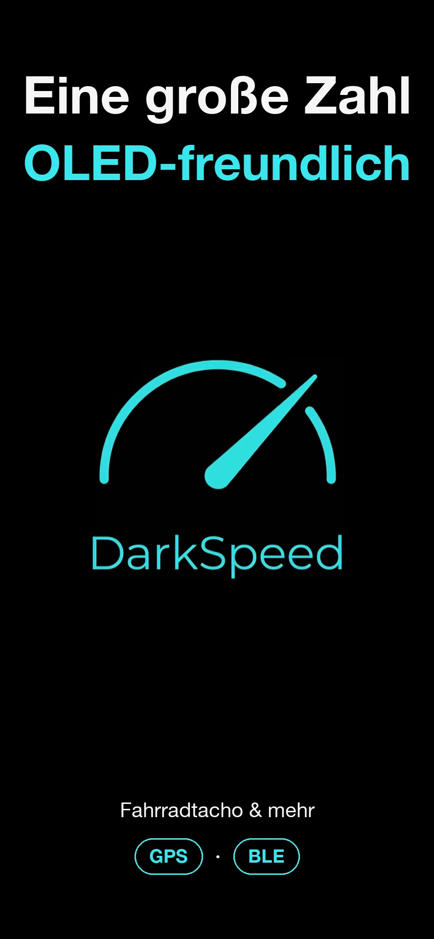 DarkSpeed, ein OLED-optimierter Fahrrad-Tacho