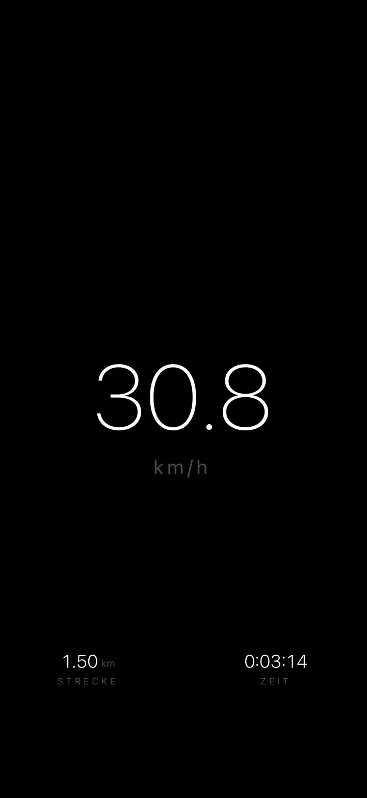 DarkSpeed Fahrtansicht, Minimalistic Design