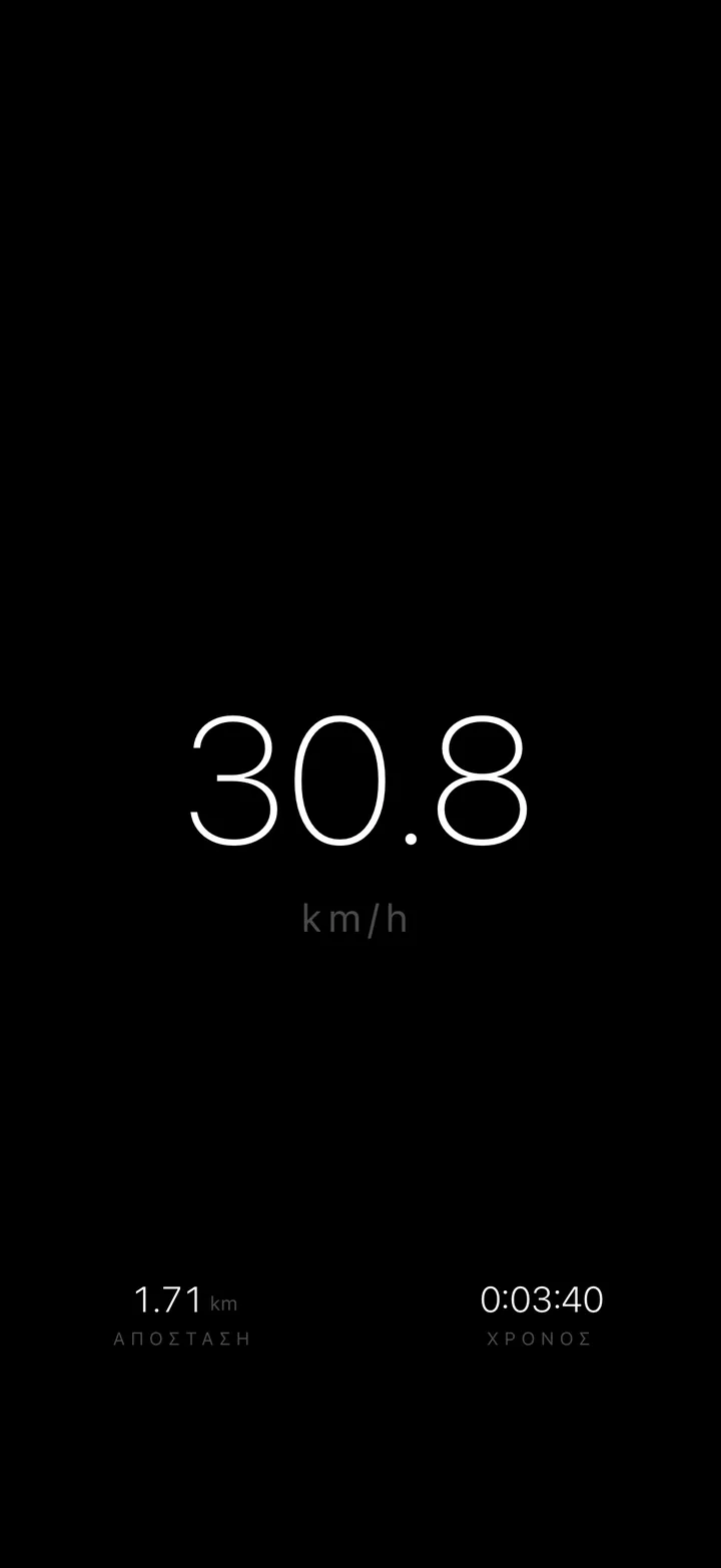 Οθόνη βόλτας DarkSpeed, θέμα Minimalistic