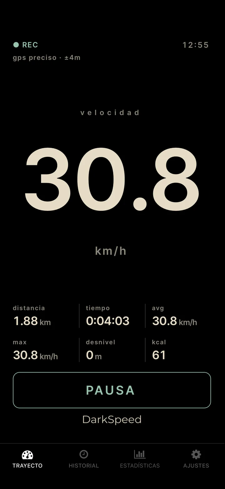 Pantalla de salida DarkSpeed, tema Sage