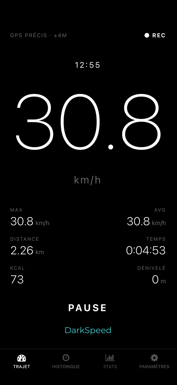 Vitesse par GPS, aucun capteur requis