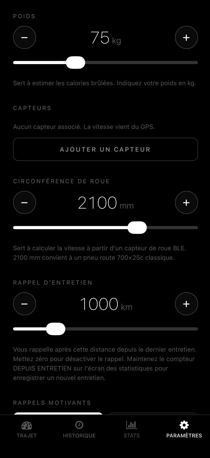 Associe un capteur de vitesse et cadence. Des chiffres fiables
