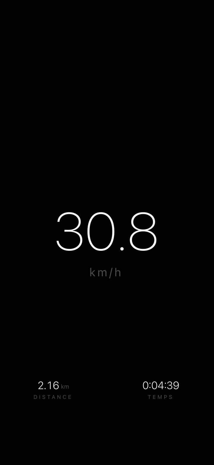 Écran de sortie DarkSpeed, thème Minimalistic
