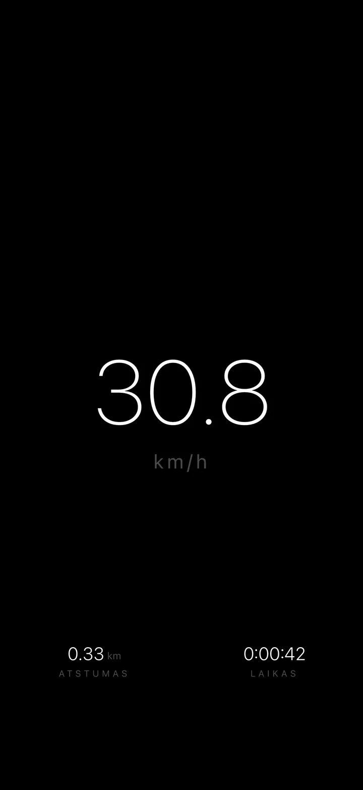 DarkSpeed važiavimo ekranas, Minimalistic tema