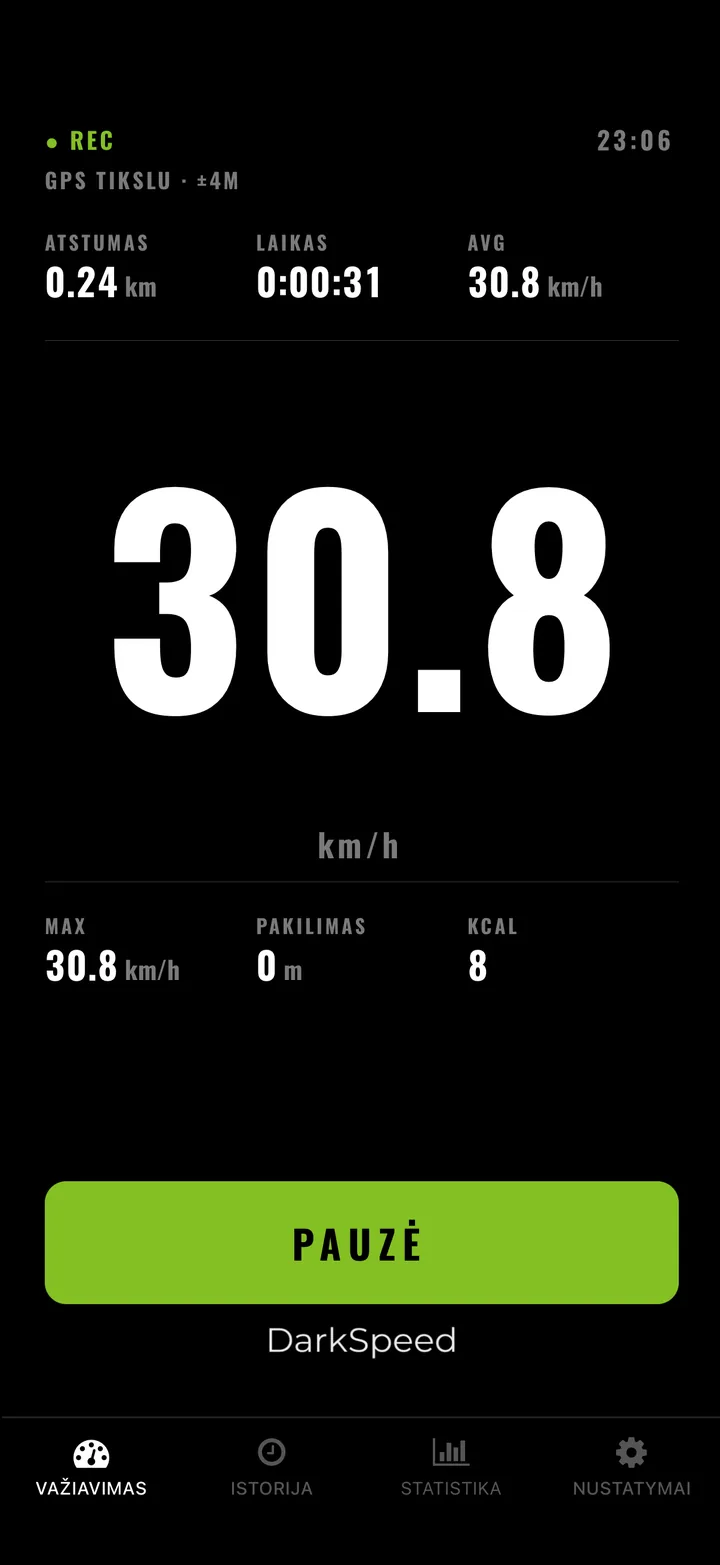 DarkSpeed važiavimo ekranas, Summit tema