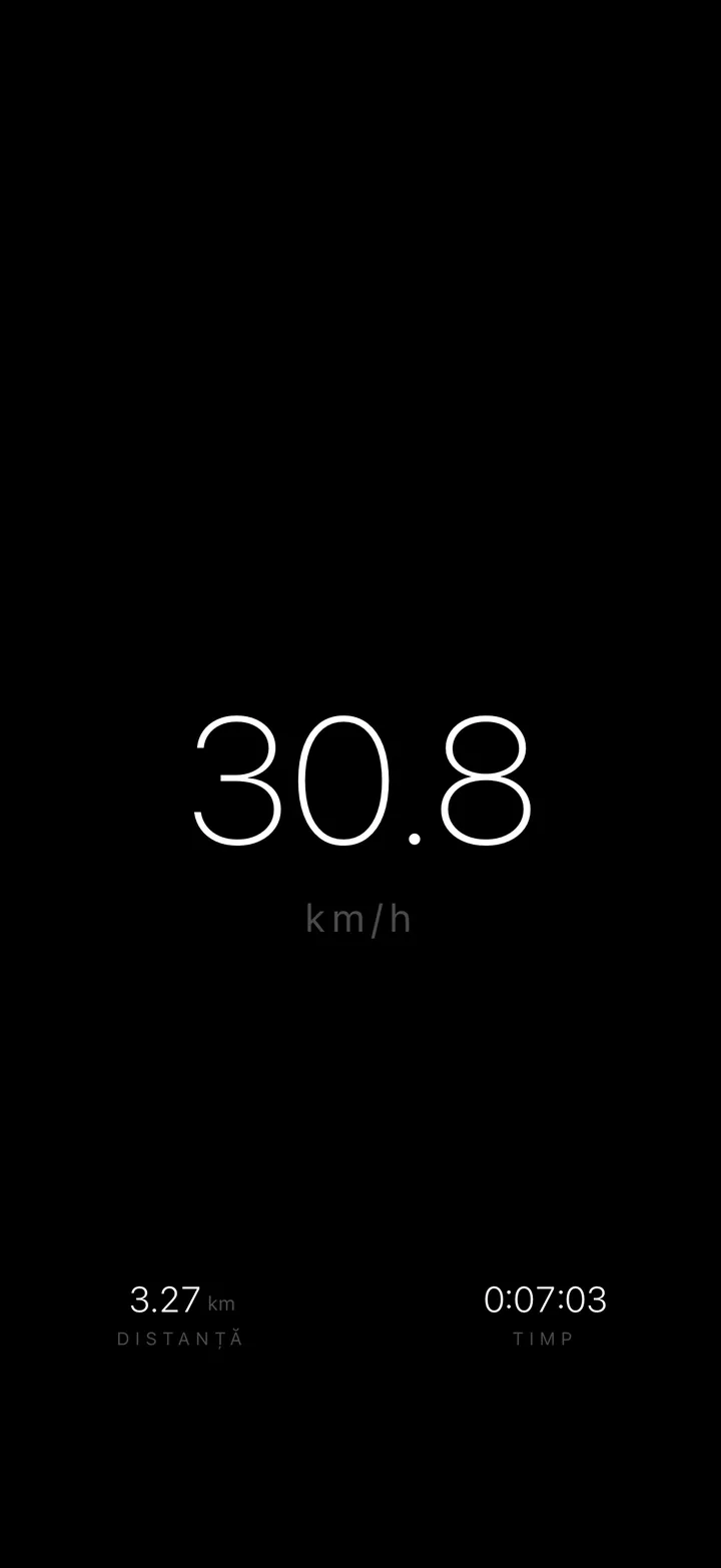 Ecran de cursă DarkSpeed, tema Minimalistic