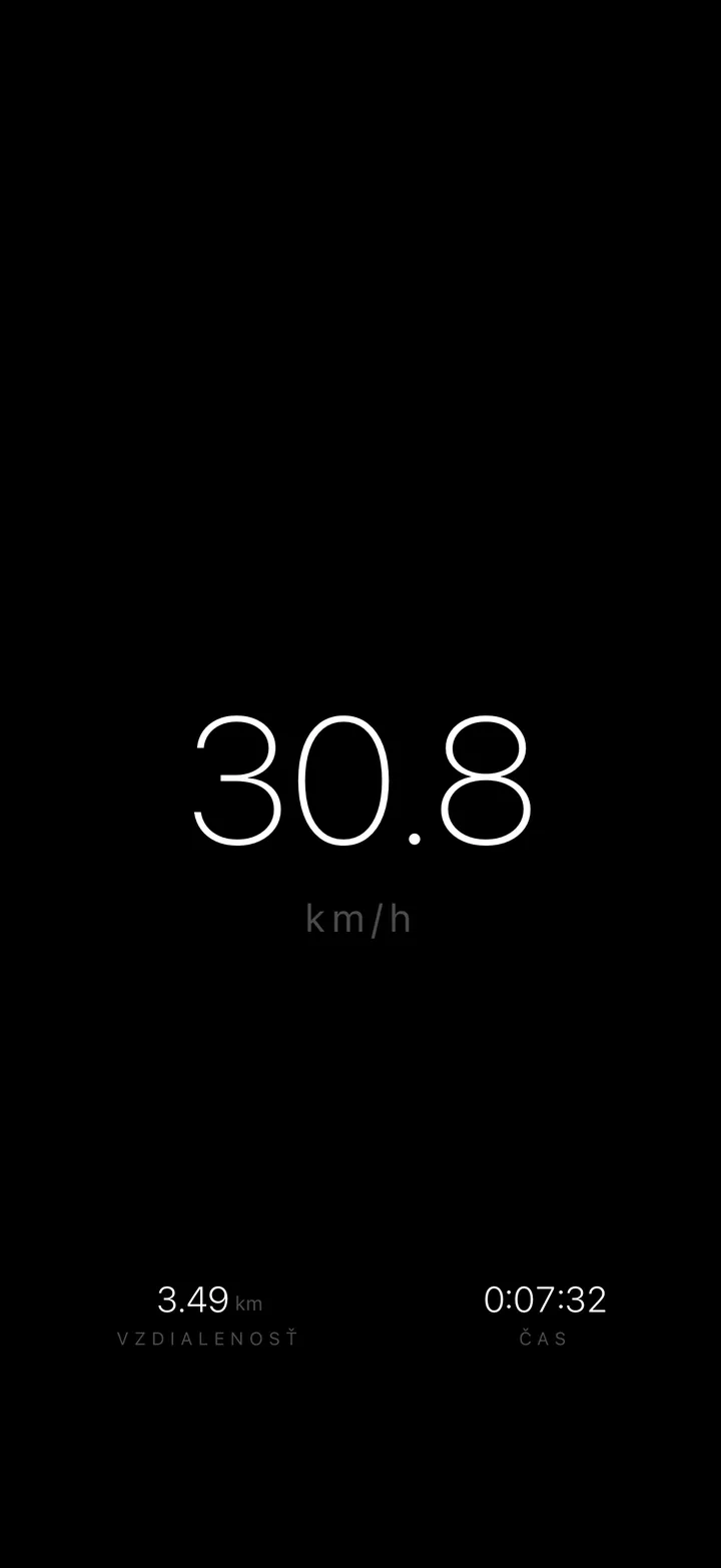 Obrazovka jazdy DarkSpeed, motív Minimalistic