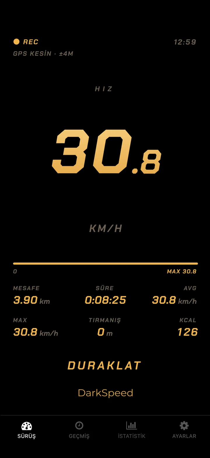 DarkSpeed sürüş ekranı, Gold teması